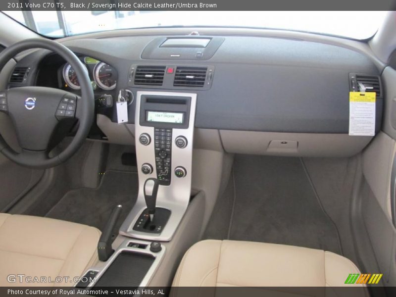 Black / Soverign Hide Calcite Leather/Umbra Brown 2011 Volvo C70 T5