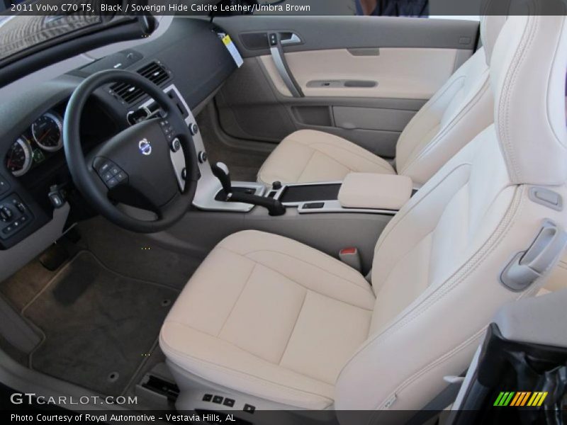 Black / Soverign Hide Calcite Leather/Umbra Brown 2011 Volvo C70 T5