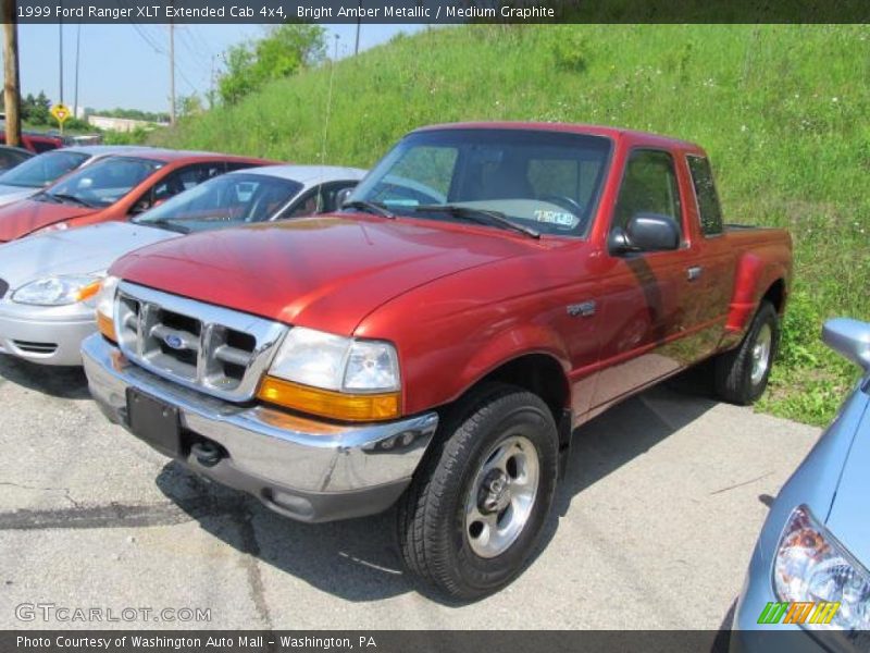 Bright Amber Metallic / Medium Graphite 1999 Ford Ranger XLT Extended Cab 4x4