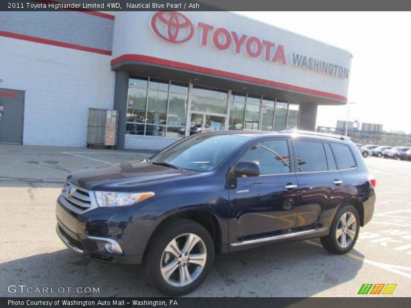 Nautical Blue Pearl / Ash 2011 Toyota Highlander Limited 4WD