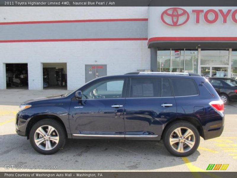 Nautical Blue Pearl / Ash 2011 Toyota Highlander Limited 4WD