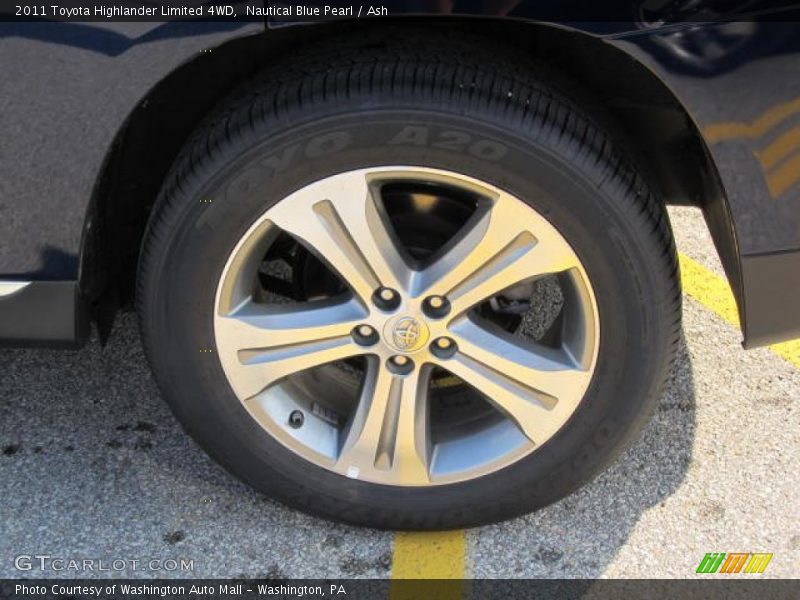 Nautical Blue Pearl / Ash 2011 Toyota Highlander Limited 4WD