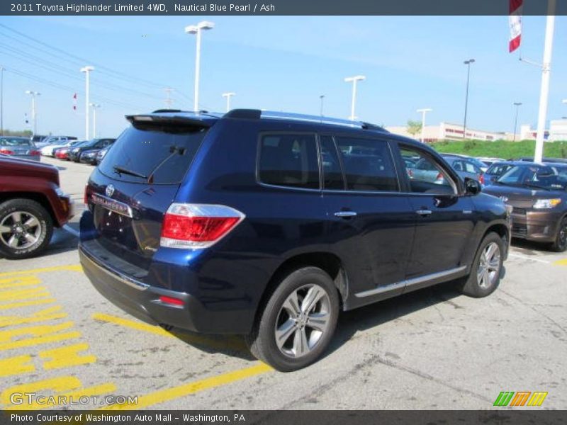 Nautical Blue Pearl / Ash 2011 Toyota Highlander Limited 4WD