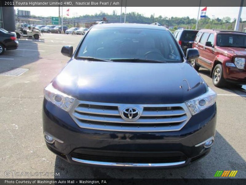 Nautical Blue Pearl / Ash 2011 Toyota Highlander Limited 4WD