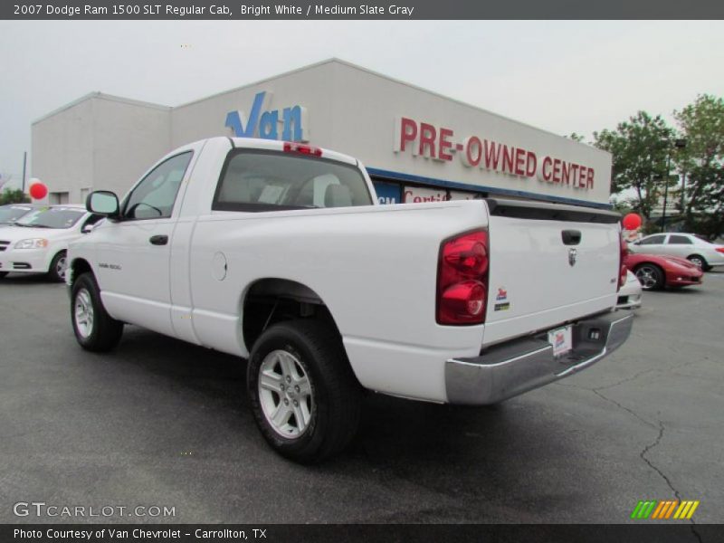 Bright White / Medium Slate Gray 2007 Dodge Ram 1500 SLT Regular Cab