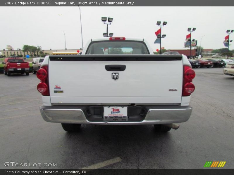 Bright White / Medium Slate Gray 2007 Dodge Ram 1500 SLT Regular Cab