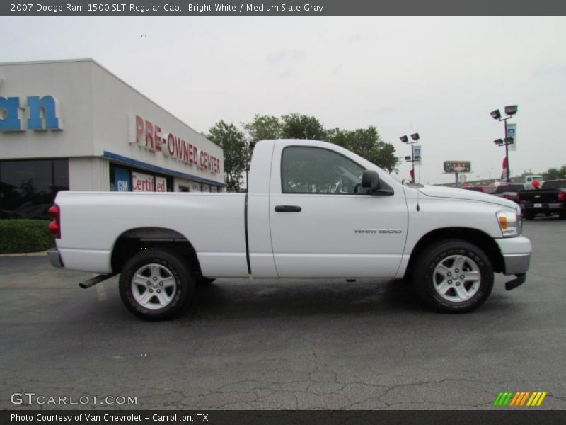 Bright White / Medium Slate Gray 2007 Dodge Ram 1500 SLT Regular Cab