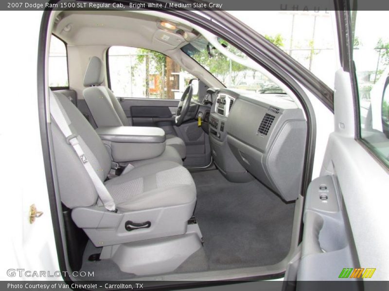 Bright White / Medium Slate Gray 2007 Dodge Ram 1500 SLT Regular Cab