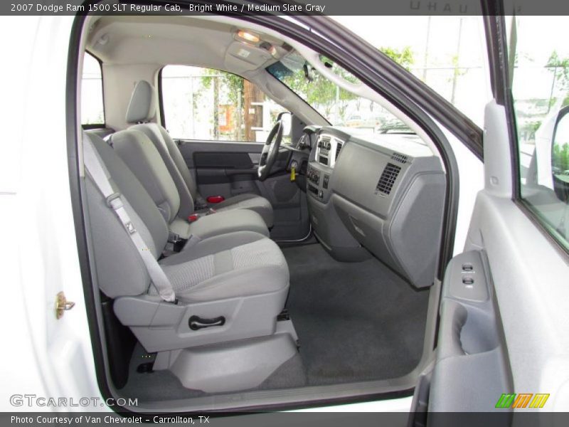 Bright White / Medium Slate Gray 2007 Dodge Ram 1500 SLT Regular Cab