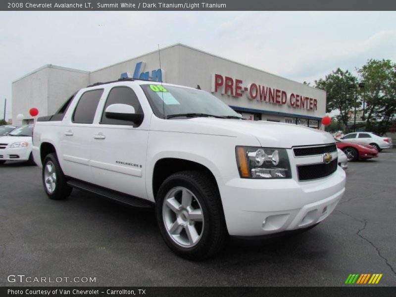 Summit White / Dark Titanium/Light Titanium 2008 Chevrolet Avalanche LT