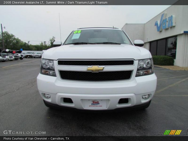 Summit White / Dark Titanium/Light Titanium 2008 Chevrolet Avalanche LT