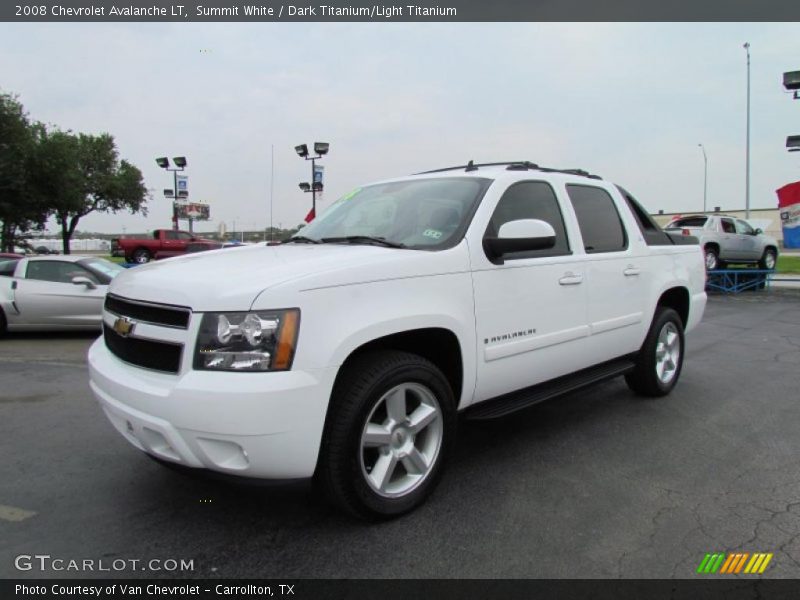Summit White / Dark Titanium/Light Titanium 2008 Chevrolet Avalanche LT