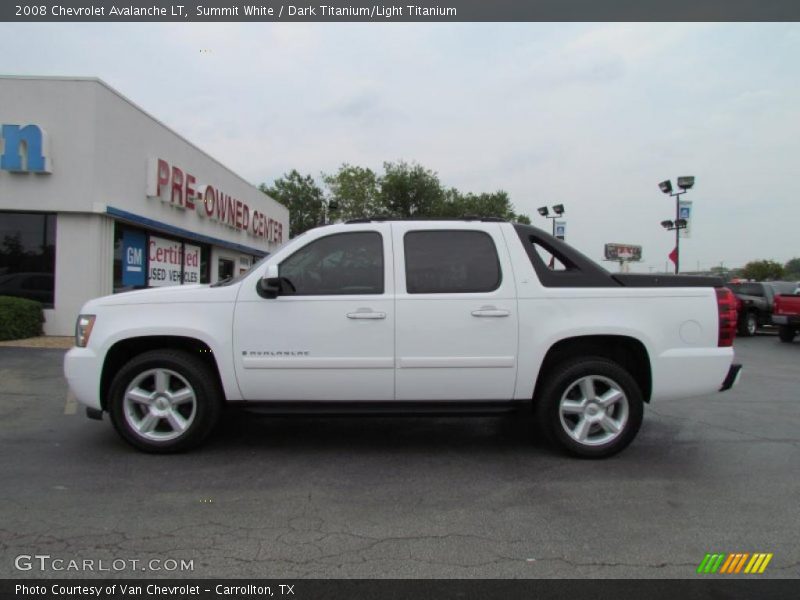 Summit White / Dark Titanium/Light Titanium 2008 Chevrolet Avalanche LT