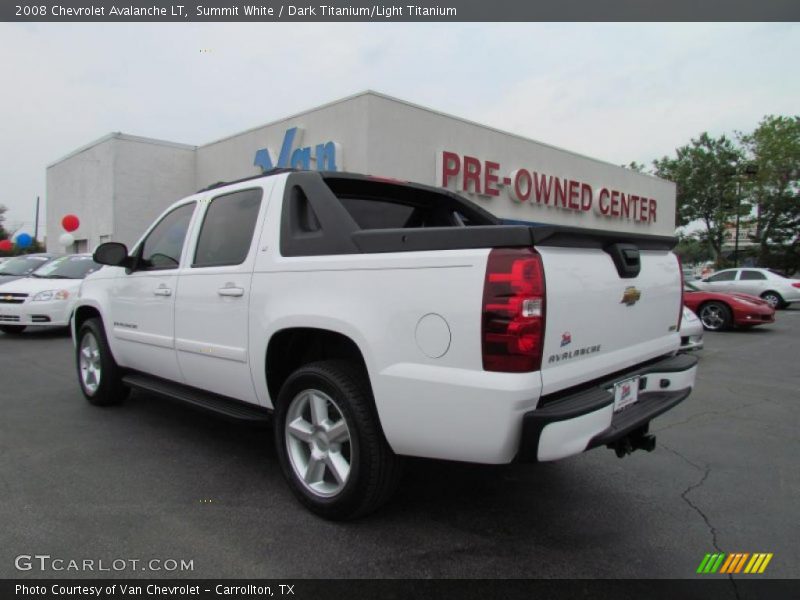 Summit White / Dark Titanium/Light Titanium 2008 Chevrolet Avalanche LT