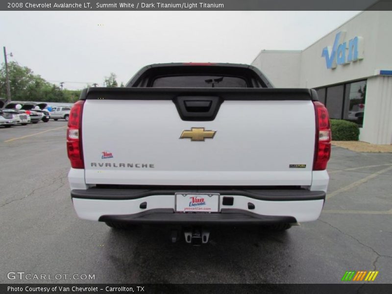 Summit White / Dark Titanium/Light Titanium 2008 Chevrolet Avalanche LT