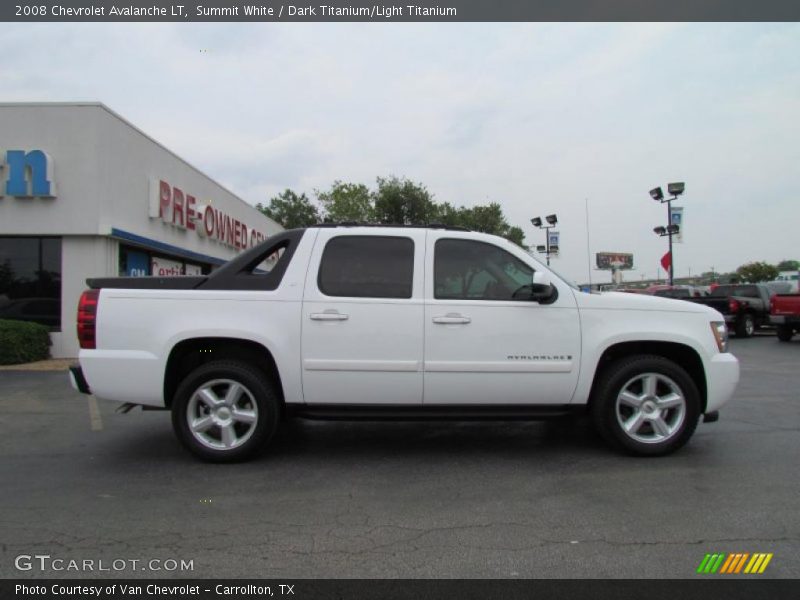 Summit White / Dark Titanium/Light Titanium 2008 Chevrolet Avalanche LT