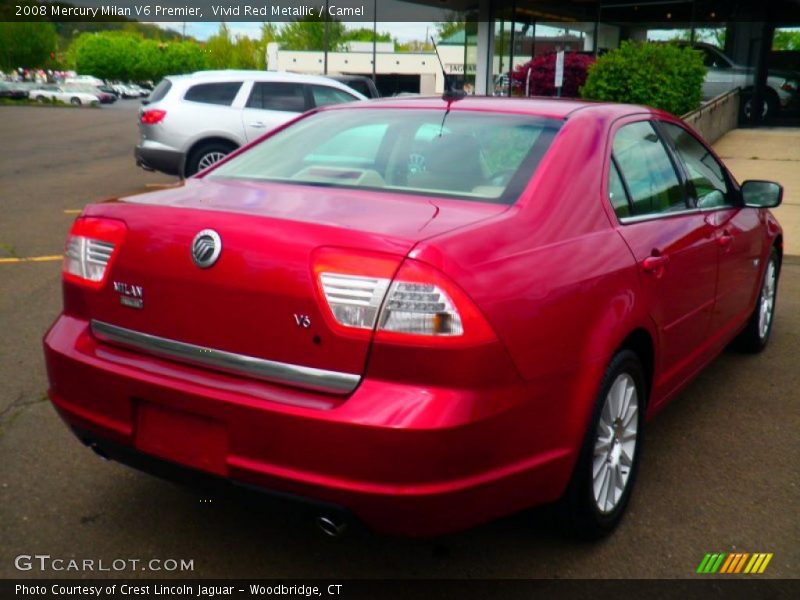 Vivid Red Metallic / Camel 2008 Mercury Milan V6 Premier