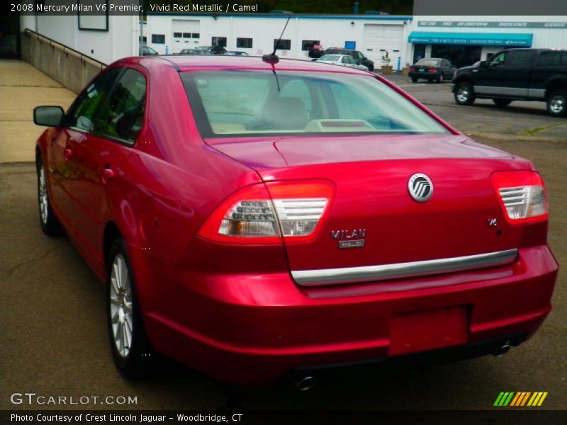 Vivid Red Metallic / Camel 2008 Mercury Milan V6 Premier