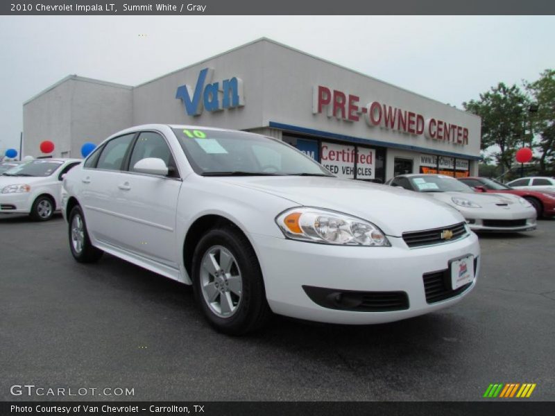 Summit White / Gray 2010 Chevrolet Impala LT