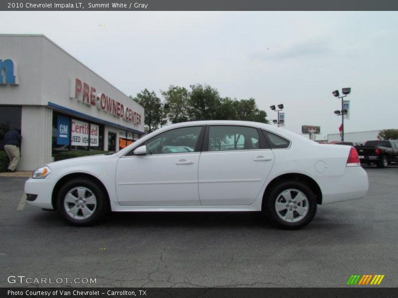 Summit White / Gray 2010 Chevrolet Impala LT