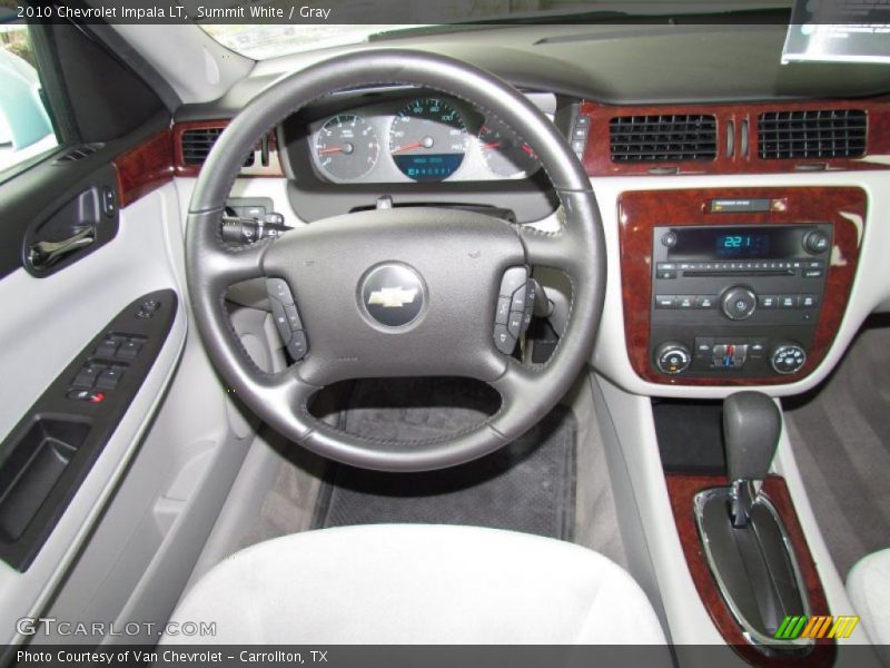 Summit White / Gray 2010 Chevrolet Impala LT