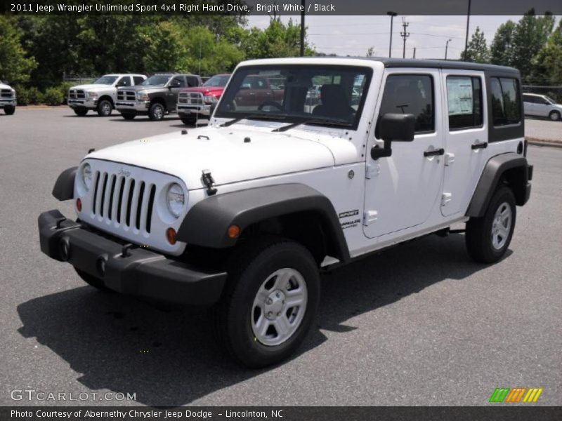 Front 3/4 View of 2011 Wrangler Unlimited Sport 4x4 Right Hand Drive