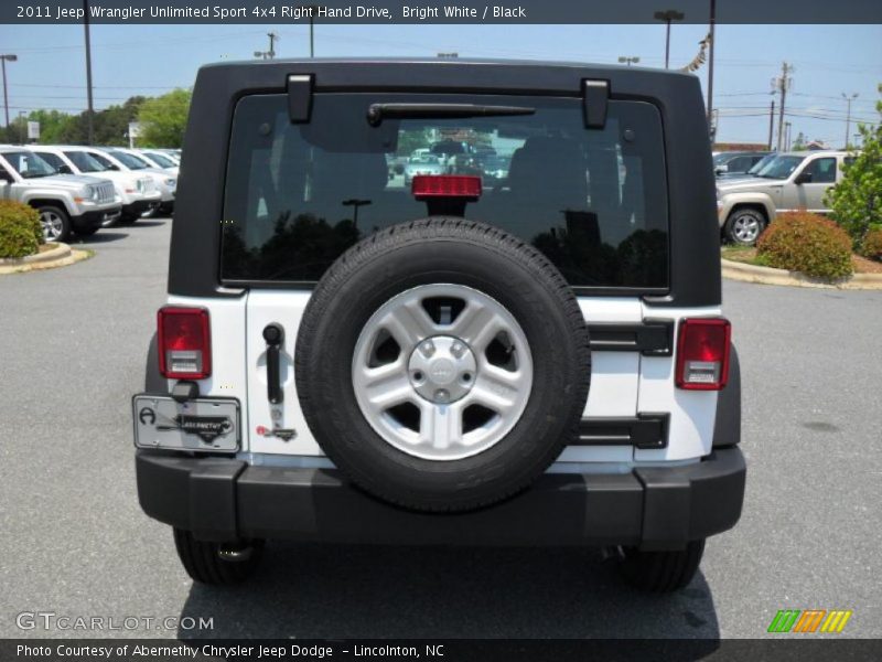 Bright White / Black 2011 Jeep Wrangler Unlimited Sport 4x4 Right Hand Drive
