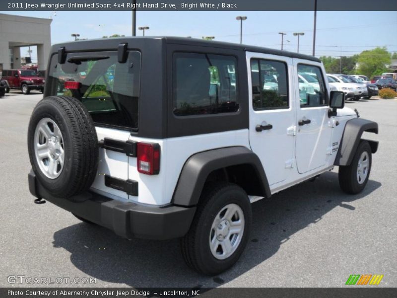 Bright White / Black 2011 Jeep Wrangler Unlimited Sport 4x4 Right Hand Drive