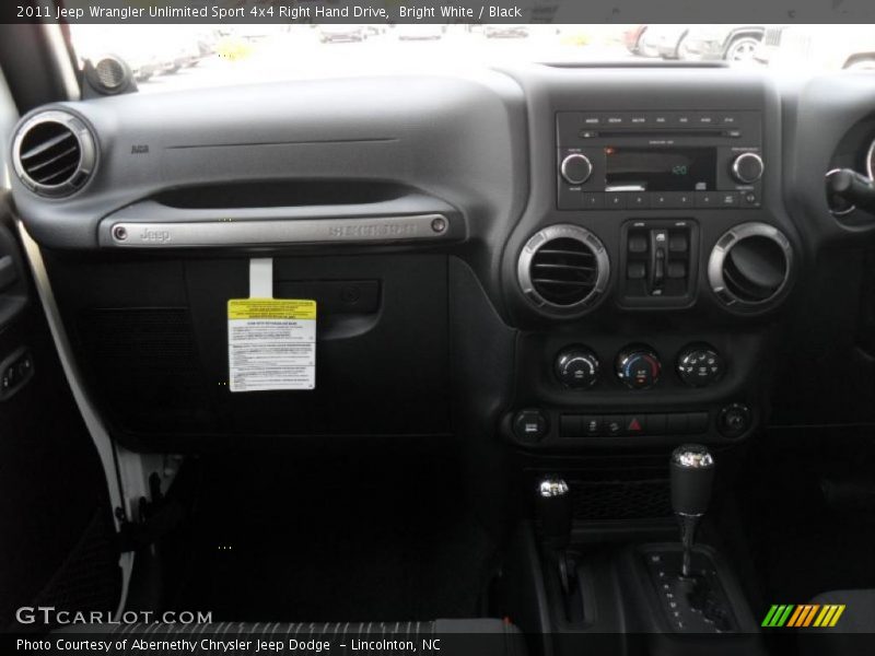 Bright White / Black 2011 Jeep Wrangler Unlimited Sport 4x4 Right Hand Drive