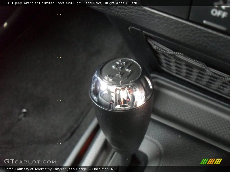 Bright White / Black 2011 Jeep Wrangler Unlimited Sport 4x4 Right Hand Drive