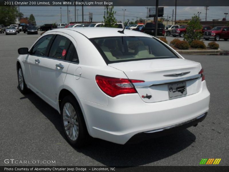 Stone White / Black/Light Frost Beige 2011 Chrysler 200 Limited