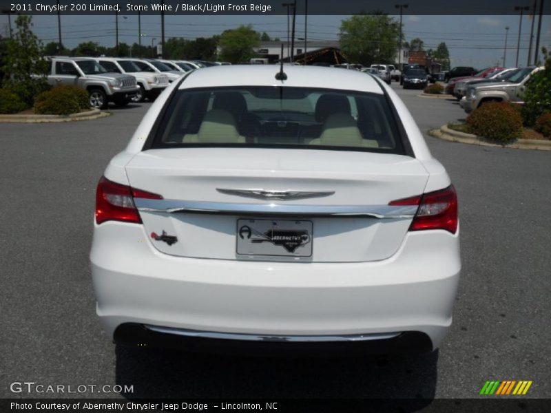 Stone White / Black/Light Frost Beige 2011 Chrysler 200 Limited