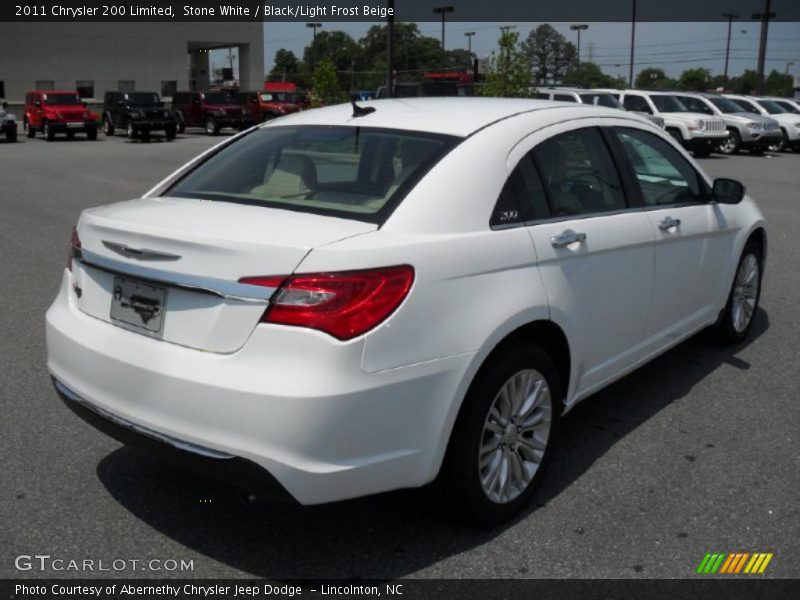 Stone White / Black/Light Frost Beige 2011 Chrysler 200 Limited