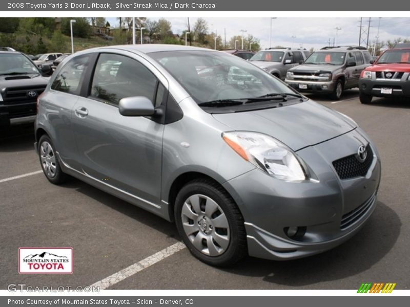 Silver Streak Mica / Dark Charcoal 2008 Toyota Yaris 3 Door Liftback
