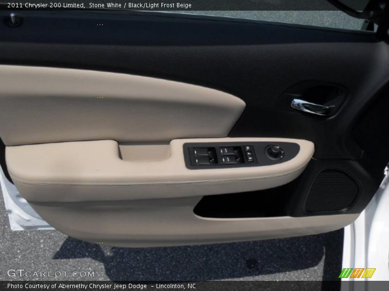 Stone White / Black/Light Frost Beige 2011 Chrysler 200 Limited