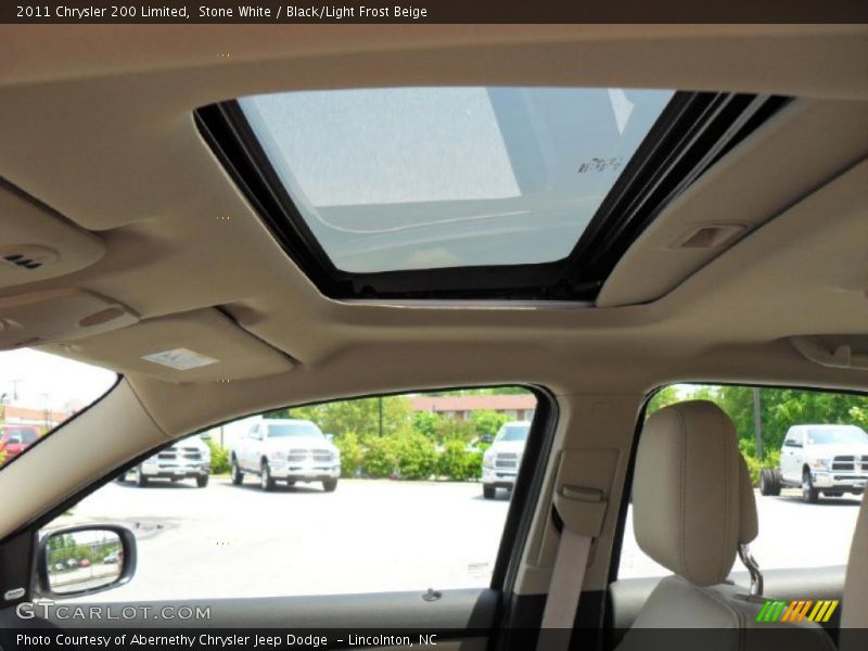 Stone White / Black/Light Frost Beige 2011 Chrysler 200 Limited