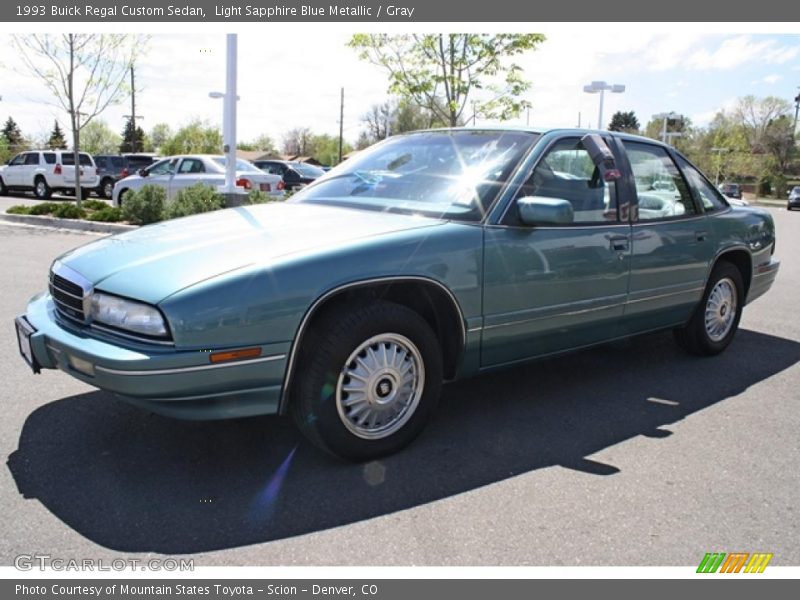 Light Sapphire Blue Metallic / Gray 1993 Buick Regal Custom Sedan