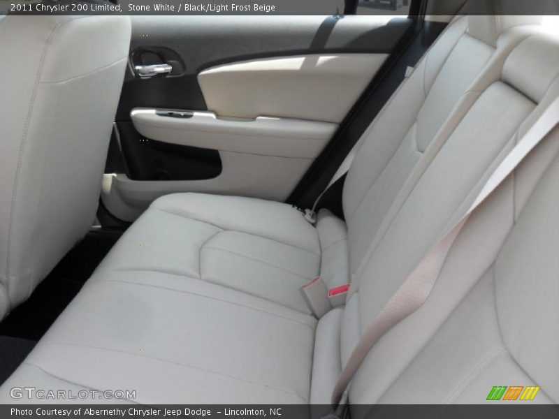 Stone White / Black/Light Frost Beige 2011 Chrysler 200 Limited
