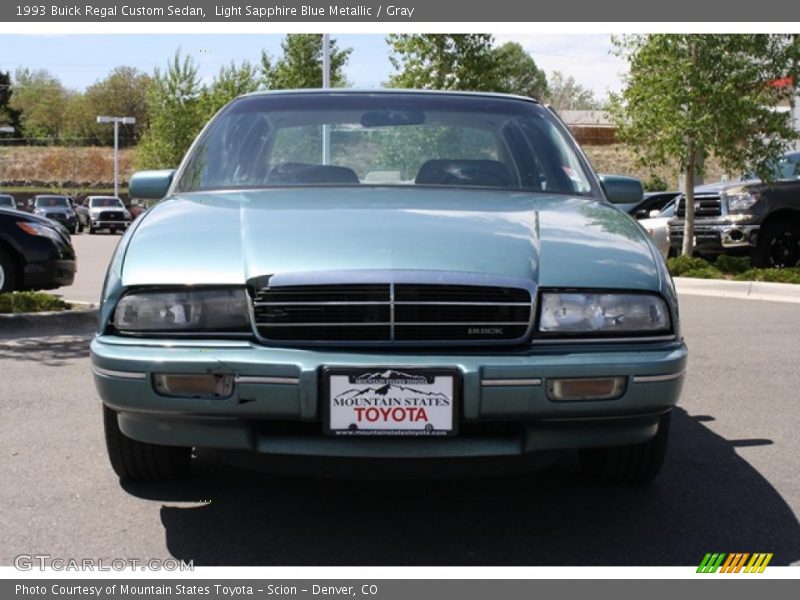 Light Sapphire Blue Metallic / Gray 1993 Buick Regal Custom Sedan