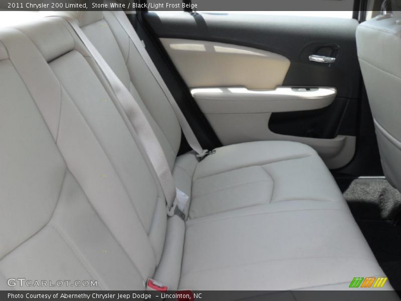 Stone White / Black/Light Frost Beige 2011 Chrysler 200 Limited