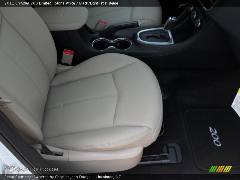 Stone White / Black/Light Frost Beige 2011 Chrysler 200 Limited