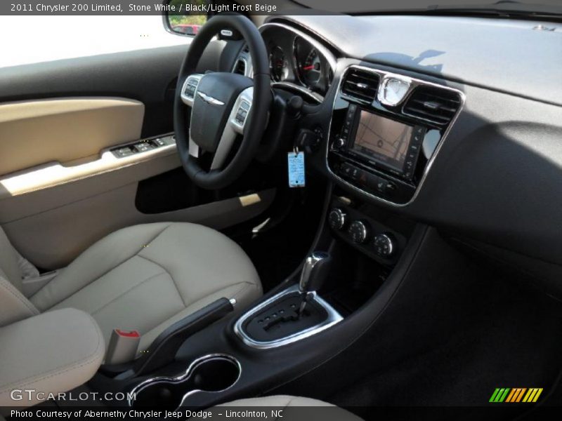 Stone White / Black/Light Frost Beige 2011 Chrysler 200 Limited