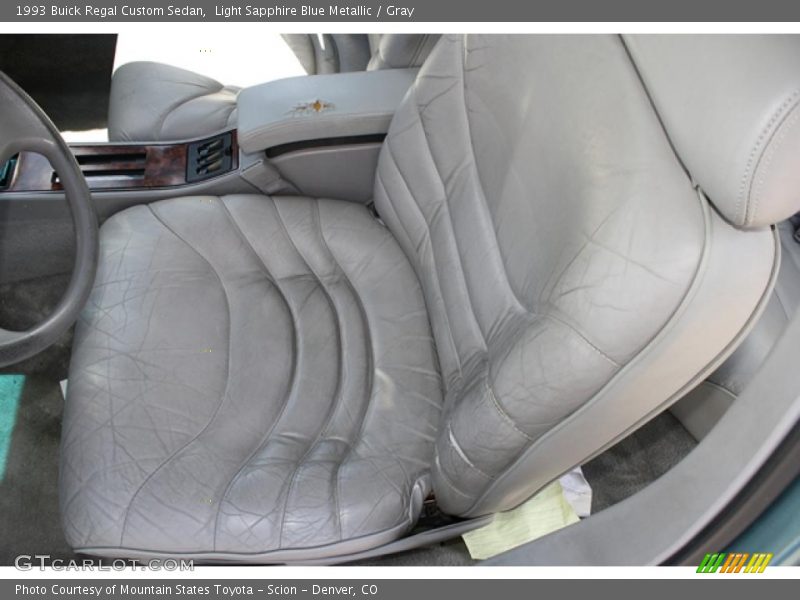 Light Sapphire Blue Metallic / Gray 1993 Buick Regal Custom Sedan