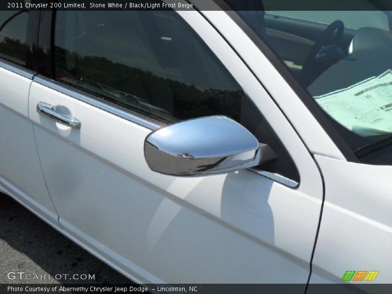 Stone White / Black/Light Frost Beige 2011 Chrysler 200 Limited