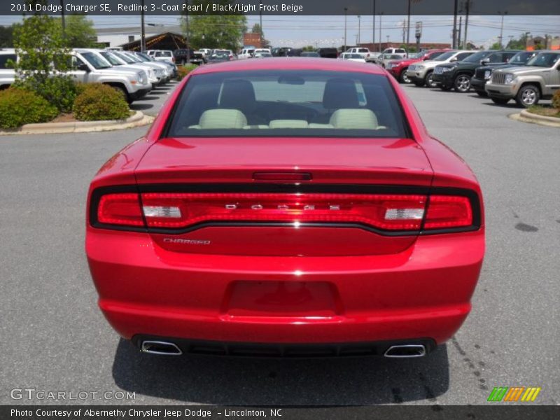 Redline 3-Coat Pearl / Black/Light Frost Beige 2011 Dodge Charger SE