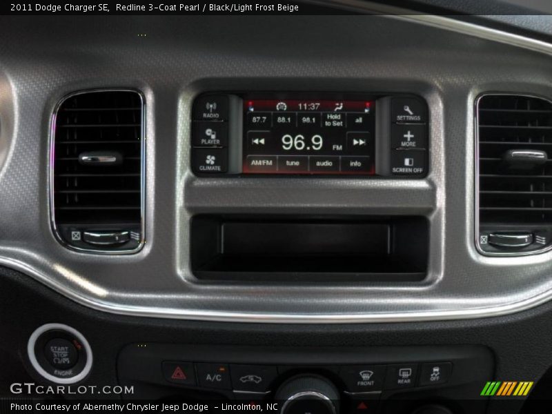 Redline 3-Coat Pearl / Black/Light Frost Beige 2011 Dodge Charger SE