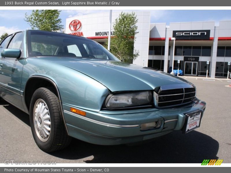 Light Sapphire Blue Metallic / Gray 1993 Buick Regal Custom Sedan