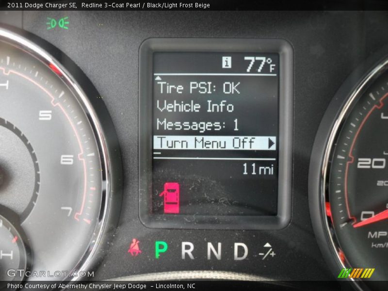 Redline 3-Coat Pearl / Black/Light Frost Beige 2011 Dodge Charger SE