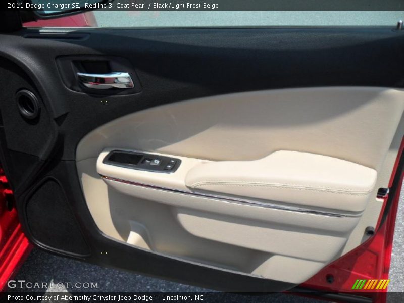 Redline 3-Coat Pearl / Black/Light Frost Beige 2011 Dodge Charger SE