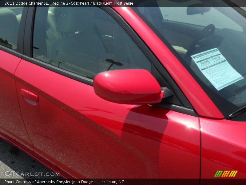 Redline 3-Coat Pearl / Black/Light Frost Beige 2011 Dodge Charger SE